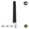GloboStar® DUCT 61619 Επιφανειακό Στρόγγυλο Φωτιστικό Σποτ Αλουμινίου με Ντουί GU10 VDE Certified AC 220-240V IP44 Φ6 x Υ45cm – Μαύρο – 5 Years Warranty