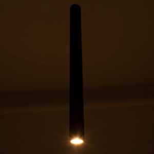 GloboStar® DUCT 61621 Επιφανειακό Στρόγγυλο Φωτιστικό Σποτ Αλουμινίου με Ντουί GU10 VDE Certified AC 220-240V IP44 Φ6 x Υ75cm – Μαύρο – 5 Years Warranty