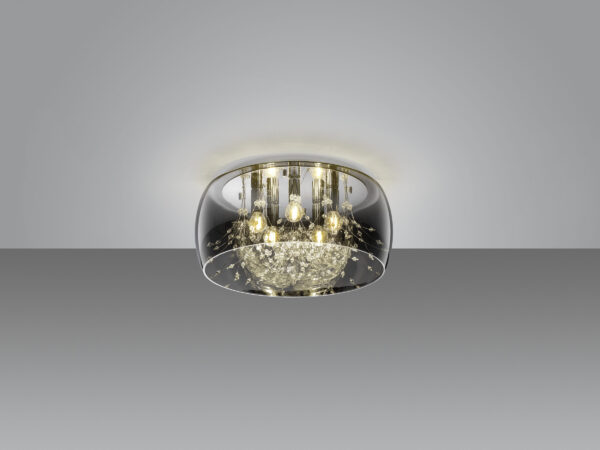 Φωτιστικό Οροφής Trio Lighting CRYSTEL  5x E14 Χρώμιο Γυαλί   – 616700506
