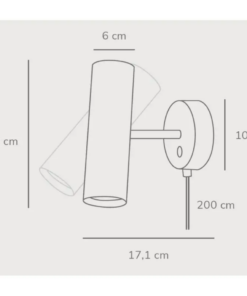 Επιτοίχιο Φωτιστικό DFTP Mib 6 1xGU10 Μαύρου Χρώματος – 61681003