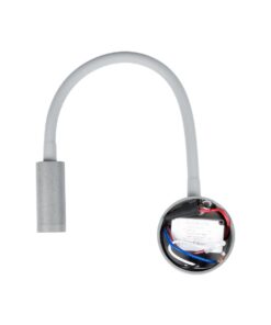 GloboStar® GOOSE 61689 Φωτιστικό Τοίχου – Απλίκα LED 3W 300lm 36° AC 220-240V IP20 – Reading Light – Θερμό Λευκό 2700K Γκρι Αλουμίνιο – Μ6.5 x Π22.5 x Υ23cm – 2 Xρόνια Εγγύηση