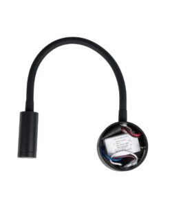 GloboStar® GOOSE 61690 Φωτιστικό Τοίχου – Απλίκα LED 3W 300lm 36° AC 220-240V IP20 – Reading Light – Θερμό Λευκό 2700K Μαύρο Αλουμίνιο – Μ6.5 x Π22.5 x Υ23cm – 2 Xρόνια Εγγύηση