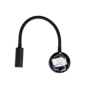 GloboStar® GOOSE 61690 Φωτιστικό Τοίχου – Απλίκα LED 3W 300lm 36° AC 220-240V IP20 – Reading Light – Θερμό Λευκό 2700K Μαύρο Αλουμίνιο – Μ6.5 x Π22.5 x Υ23cm – 2 Xρόνια Εγγύηση