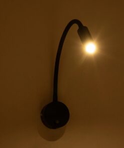 GloboStar® GOOSE 61690 Φωτιστικό Τοίχου – Απλίκα LED 3W 300lm 36° AC 220-240V IP20 – Reading Light – Θερμό Λευκό 2700K Μαύρο Αλουμίνιο – Μ6.5 x Π22.5 x Υ23cm – 2 Xρόνια Εγγύηση