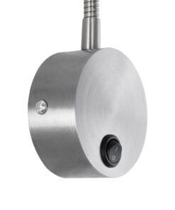 GloboStar® GOOSE 61691 Φωτιστικό Τοίχου – Απλίκα LED 3W 300lm 36° AC 220-240V IP20 – Reading Light – Θερμό Λευκό 2700K Ασημί Αλουμίνιο – Μ6.5 x Π22.5 x Υ23cm – 2 Xρόνια Εγγύηση