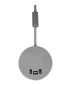 GloboStar® GOOSE 61694 Φωτιστικό Τοίχου – Απλίκα LED 6W 600lm 36° AC 220-240V IP20 – Reading Light & 360° Κρυφός Φωτισμός – Φορτιστής USB 3A – Θερμό Λευκό 2700K Γκρι Αλουμίνιο – Μ15.5 x Π22.5 x Υ30cm – 2 Xρόνια Εγγύηση