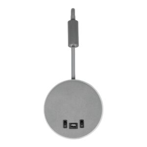 GloboStar® GOOSE 61694 Φωτιστικό Τοίχου – Απλίκα LED 6W 600lm 36° AC 220-240V IP20  – Reading Light & 360° Κρυφός Φωτισμός – Φορτιστής USB 3A – Θερμό Λευκό 2700K Γκρι Αλουμίνιο – Μ15.5 x Π22.5 x Υ30cm – 2 Xρόνια Εγγύηση