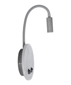 GloboStar® GOOSE 61694 Φωτιστικό Τοίχου – Απλίκα LED 6W 600lm 36° AC 220-240V IP20 – Reading Light & 360° Κρυφός Φωτισμός – Φορτιστής USB 3A – Θερμό Λευκό 2700K Γκρι Αλουμίνιο – Μ15.5 x Π22.5 x Υ30cm – 2 Xρόνια Εγγύηση
