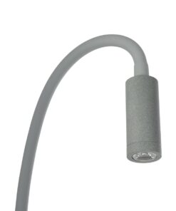 GloboStar® GOOSE 61694 Φωτιστικό Τοίχου – Απλίκα LED 6W 600lm 36° AC 220-240V IP20 – Reading Light & 360° Κρυφός Φωτισμός – Φορτιστής USB 3A – Θερμό Λευκό 2700K Γκρι Αλουμίνιο – Μ15.5 x Π22.5 x Υ30cm – 2 Xρόνια Εγγύηση
