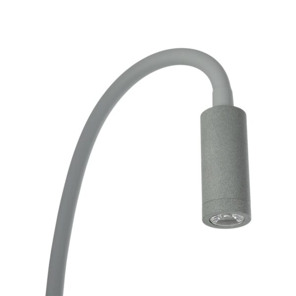 GloboStar® GOOSE 61694 Φωτιστικό Τοίχου – Απλίκα LED 6W 600lm 36° AC 220-240V IP20  – Reading Light & 360° Κρυφός Φωτισμός – Φορτιστής USB 3A – Θερμό Λευκό 2700K Γκρι Αλουμίνιο – Μ15.5 x Π22.5 x Υ30cm – 2 Xρόνια Εγγύηση