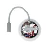 GloboStar® GOOSE 61694 Φωτιστικό Τοίχου – Απλίκα LED 6W 600lm 36° AC 220-240V IP20  – Reading Light & 360° Κρυφός Φωτισμός – Φορτιστής USB 3A – Θερμό Λευκό 2700K Γκρι Αλουμίνιο – Μ15.5 x Π22.5 x Υ30cm – 2 Xρόνια Εγγύηση