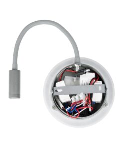 GloboStar® GOOSE 61694 Φωτιστικό Τοίχου – Απλίκα LED 6W 600lm 36° AC 220-240V IP20 – Reading Light & 360° Κρυφός Φωτισμός – Φορτιστής USB 3A – Θερμό Λευκό 2700K Γκρι Αλουμίνιο – Μ15.5 x Π22.5 x Υ30cm – 2 Xρόνια Εγγύηση