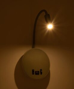 GloboStar® GOOSE 61694 Φωτιστικό Τοίχου – Απλίκα LED 6W 600lm 36° AC 220-240V IP20 – Reading Light & 360° Κρυφός Φωτισμός – Φορτιστής USB 3A – Θερμό Λευκό 2700K Γκρι Αλουμίνιο – Μ15.5 x Π22.5 x Υ30cm – 2 Xρόνια Εγγύηση