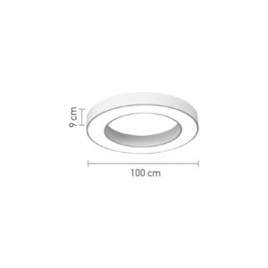 InLight Κρεμαστό φωτιστικό LED 60W 4000K σε λευκή απόχρωση D:100cm (6171-100-WH)