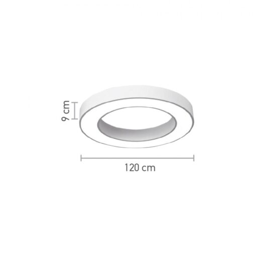 InLight Κρεμαστό φωτιστικό LED 70W σε λευκή απόχρωση D:120cm (6171-120-WH)