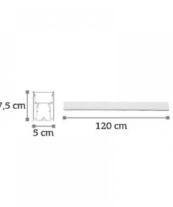 InLight Κρεμαστό φωτιστικό LED 40W 3CCT (By Switch) από αλουμίνιο σε λευκή απόχρωση D:120cm (6072-120-WH)