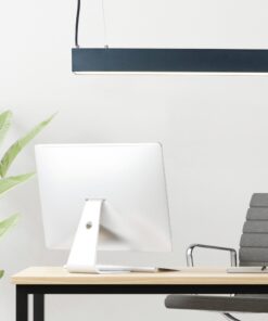 InLight Κρεμαστό φωτιστικό LED 50W 3CCT (By Switch) από αλουμίνιο σε μαύρη απόχρωση D:150cm (6072-150-BL)