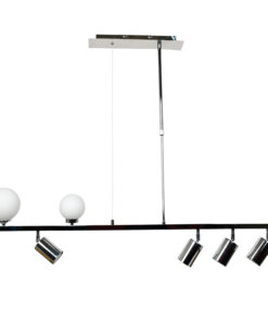 InLight Κρεμαστό φωτιστικό από χρώμιο μέταλλο και λευκή οπαλίνα (6191-CH)