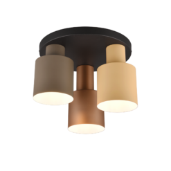 Φωτιστικό Οροφής Trio Lighting 3xE27 Καφέ Χρώματος – 619430317