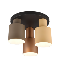 Φωτιστικό Οροφής Trio Lighting 3xE27 Καφέ Χρώματος – 619430317