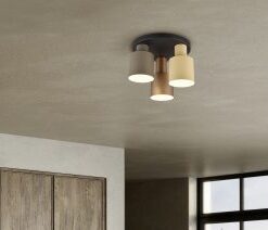 Φωτιστικό Οροφής Trio Lighting 3xE27 Καφέ Χρώματος – 619430317