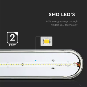 Αδιάβροχο φωτιστικό LED SMD 18W 600mm Φυσικό λευκό 4500K Λευκό σώμα V-TAC – 6198
