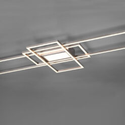 Φωτιστικό Οροφής Trio Lighting LED 60W Νίκελ Ματ Μεταλλικό Dimmable 6500lm 3000Κ-6500K με Τηλεχειριστήριο – 620010407