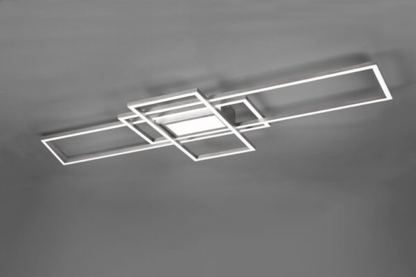 Φωτιστικό Οροφής Trio Lighting LED 60W  Νίκελ Ματ Μεταλλικό Dimmable 6500lm 3000Κ-6500K με Τηλεχειριστήριο – 620010407