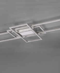 Φωτιστικό Οροφής Trio Lighting LED 60W Νίκελ Ματ Μεταλλικό Dimmable 6500lm 3000Κ-6500K με Τηλεχειριστήριο – 620010407