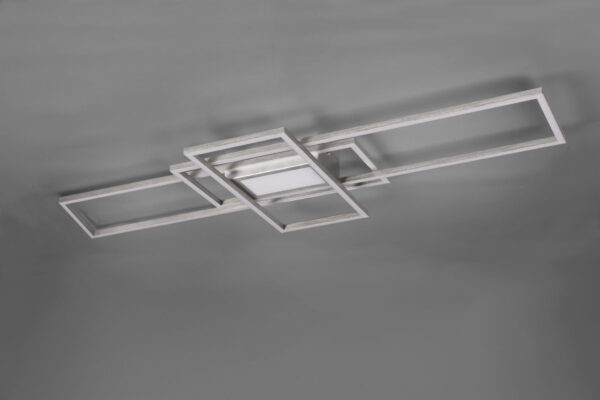 Φωτιστικό Οροφής Trio Lighting LED 60W  Νίκελ Ματ Μεταλλικό Dimmable 6500lm 3000Κ-6500K με Τηλεχειριστήριο – 620010407