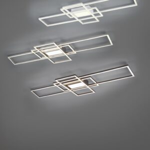 Φωτιστικό Οροφής Trio Lighting LED 60W  Νίκελ Ματ Μεταλλικό Dimmable 6500lm 3000Κ-6500K με Τηλεχειριστήριο – 620010407