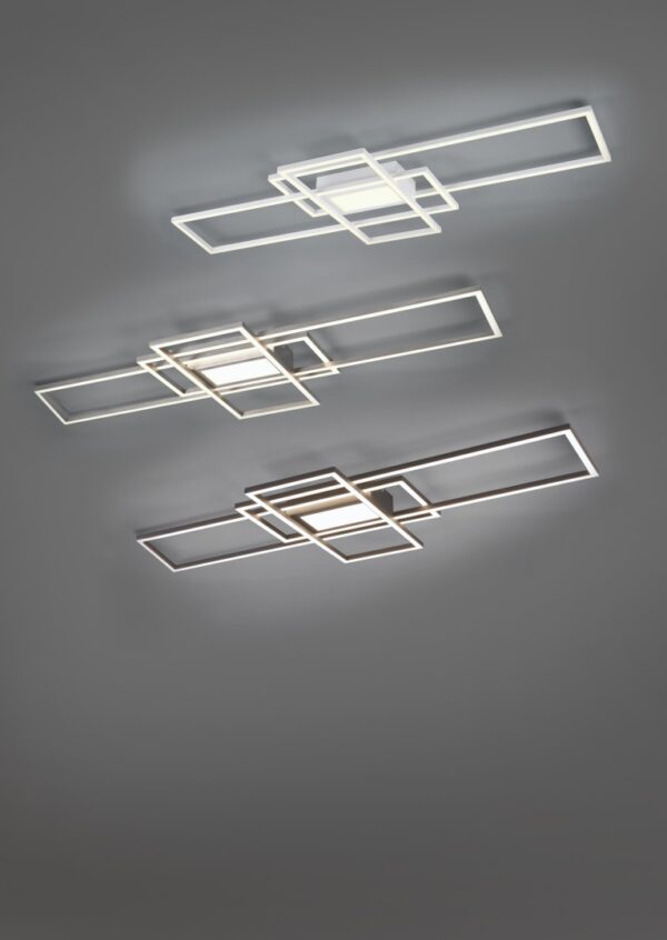 Φωτιστικό Οροφής Trio Lighting LED 60W  Νίκελ Ματ Μεταλλικό Dimmable 6500lm 3000Κ-6500K με Τηλεχειριστήριο – 620010407
