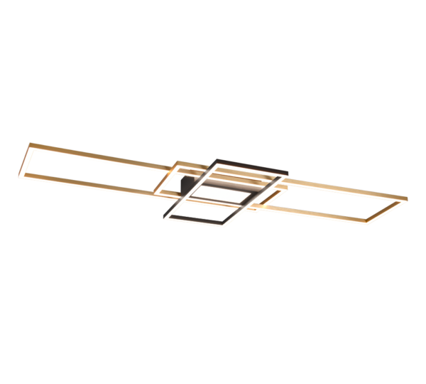 Φωτιστικό Οροφής Trio Lighting IRVINE  LED, 60W · 7100lm, 3000 - 6500K Ορείχαλκος Ματ Μεταλλικό, Τηλεχειριζόμενο Dimmable, Λειτουργία μνήμης, - 620010408