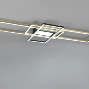 Φωτιστικό Οροφής Trio Lighting IRVINE LED, 60W · 7100lm, 3000 – 6500K Ορείχαλκος Ματ Μεταλλικό, Τηλεχειριζόμενο Dimmable, Λειτουργία μνήμης, – 620010408
