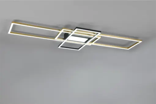 Φωτιστικό Οροφής Trio Lighting IRVINE  LED, 60W · 7100lm, 3000 – 6500K Ορείχαλκος Ματ Μεταλλικό, Τηλεχειριζόμενο Dimmable, Λειτουργία μνήμης, – 620010408