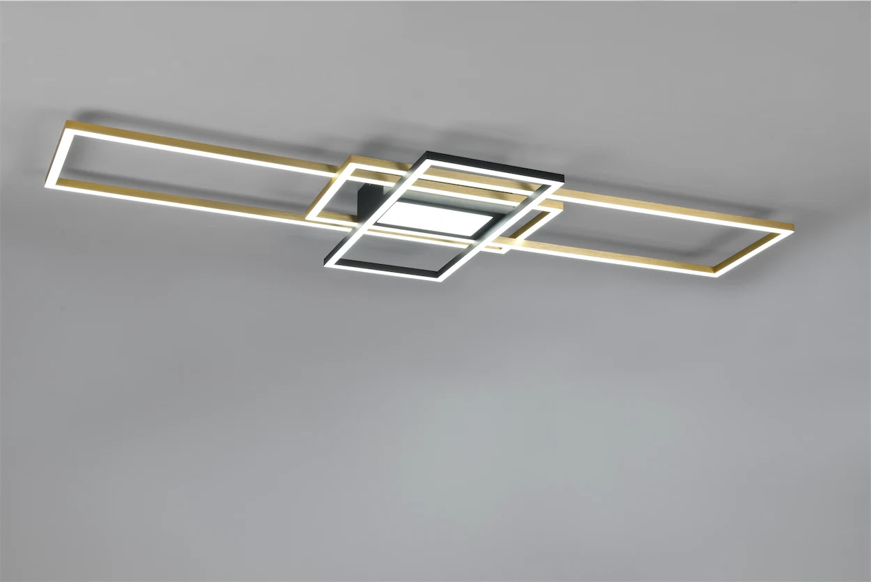 Φωτιστικό Οροφής Trio Lighting IRVINE LED, 60W · 7100lm, 3000 – 6500K Ορείχαλκος Ματ Μεταλλικό, Τηλεχειριζόμενο Dimmable, Λειτουργία μνήμης, – 620010408