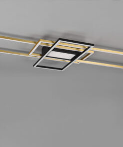 Φωτιστικό Οροφής Trio Lighting IRVINE LED, 60W · 7100lm, 3000 – 6500K Ορείχαλκος Ματ Μεταλλικό, Τηλεχειριζόμενο Dimmable, Λειτουργία μνήμης, – 620010408