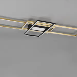 Φωτιστικό Οροφής Trio Lighting IRVINE LED, 60W · 7100lm, 3000 – 6500K Ορείχαλκος Ματ Μεταλλικό, Τηλεχειριζόμενο Dimmable, Λειτουργία μνήμης, – 620010408