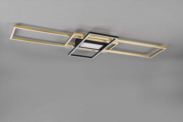 Φωτιστικό Οροφής Trio Lighting IRVINE  LED, 60W · 7100lm, 3000 – 6500K Ορείχαλκος Ματ Μεταλλικό, Τηλεχειριζόμενο Dimmable, Λειτουργία μνήμης, – 620010408