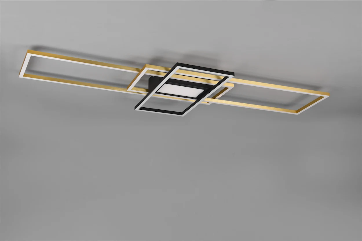 Φωτιστικό Οροφής Trio Lighting IRVINE LED, 60W · 7100lm, 3000 – 6500K Ορείχαλκος Ματ Μεταλλικό, Τηλεχειριζόμενο Dimmable, Λειτουργία μνήμης, – 620010408