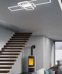 Φωτιστικό Οροφής Trio Lighting LED 60W Λευκό Ματ Μεταλλικό Dimmable 6500lm 3000-6500K με Τηλεχειριστήριο – 620010431