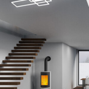 Φωτιστικό Οροφής Trio Lighting LED 60W  Λευκό Ματ Μεταλλικό Dimmable 6500lm 3000-6500K με Τηλεχειριστήριο – 620010431