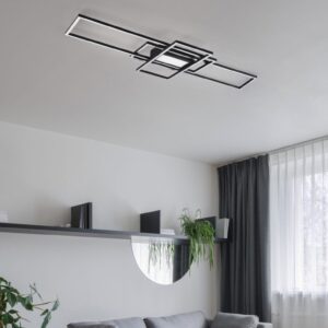 Φωτιστικό Οροφής Trio Lighting LED 60W Ανθρακί Dimmable 7100lm 3000 – 6500K με Τηλεχειριστήριο – 620010442