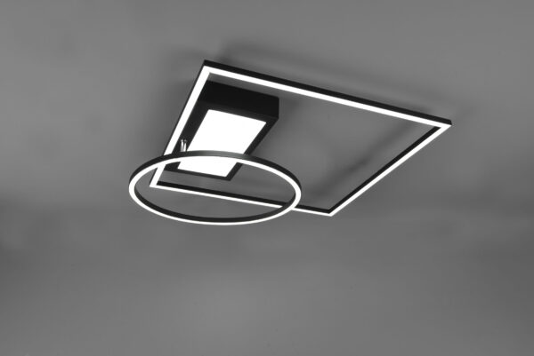 Φωτιστικό Οροφής Trio Lighting LED 33W  Μαύρο Ματ Μεταλλικό Dimmable 4600lm με Τηλεχειριστήριο 2700-6500K  620510332