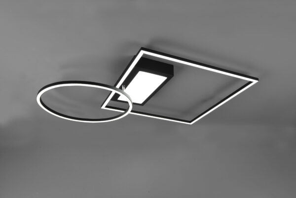 Φωτιστικό Οροφής Trio Lighting LED 33W  Μαύρο Ματ Μεταλλικό Dimmable 4600lm με Τηλεχειριστήριο 2700-6500K  620510332