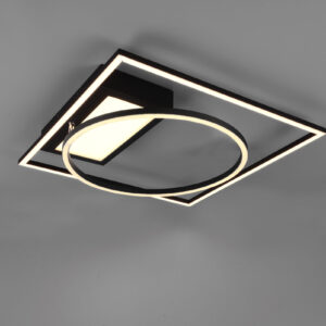 Φωτιστικό Οροφής Trio Lighting LED 33W  Μαύρο Ματ Μεταλλικό Dimmable 4600lm με Τηλεχειριστήριο 2700-6500K  620510332