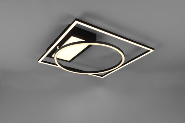 Φωτιστικό Οροφής Trio Lighting LED 33W  Μαύρο Ματ Μεταλλικό Dimmable 4600lm με Τηλεχειριστήριο 2700-6500K  620510332