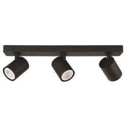 ΣΠΟΤ ΟΡΟΦΗΣ ΤΡΙΠΛΟ GU10 S1980 ΜΑΥΡΟ EUROLAMP 144-60005