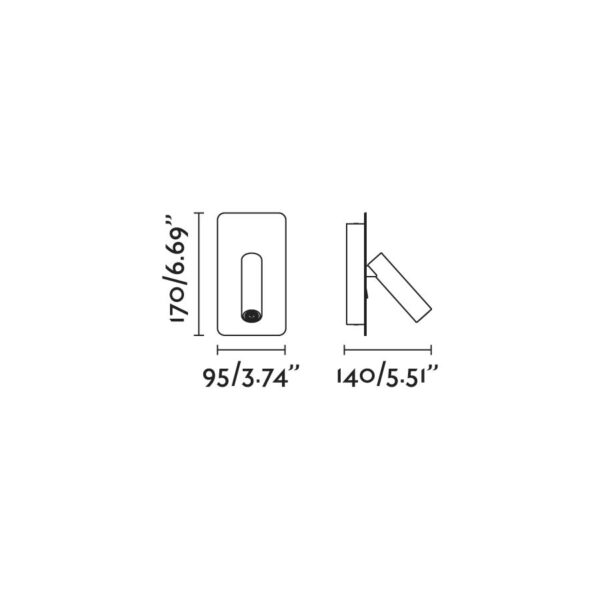 SUAU LED BRONZE WALL LAMP HIGH POWER LED 3W 3000K FARO – 62104