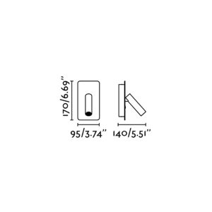 SUAU READER BLACK USB LED 3W FARO – 62116